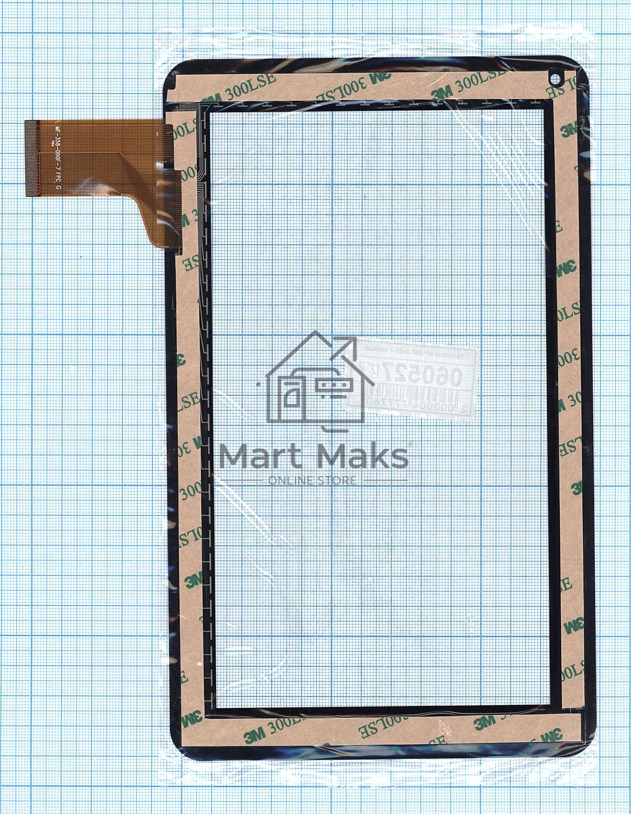 Сенсорное стекло (тачскрин) MF-358-090F-7. черное