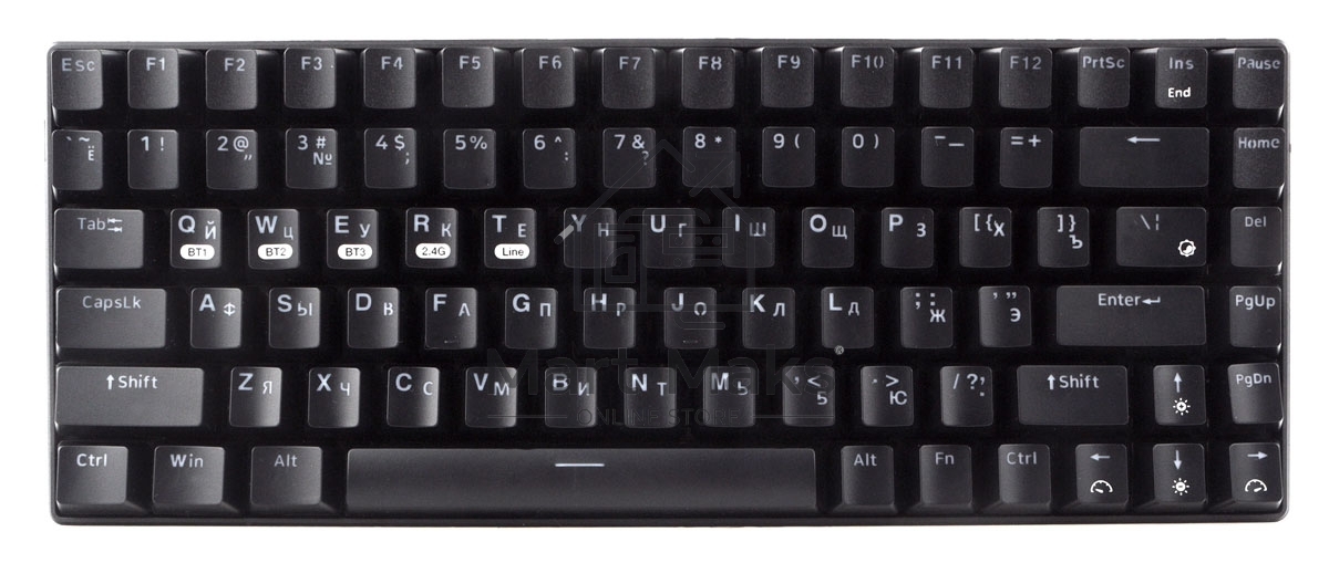 Клавиатура Gembird KBW-G510L проводная + беспроводная, USB, черный