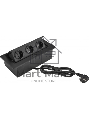 Розетка Cactus CS-SOCKET-EU3-BK для столешницы (уп.:1шт)