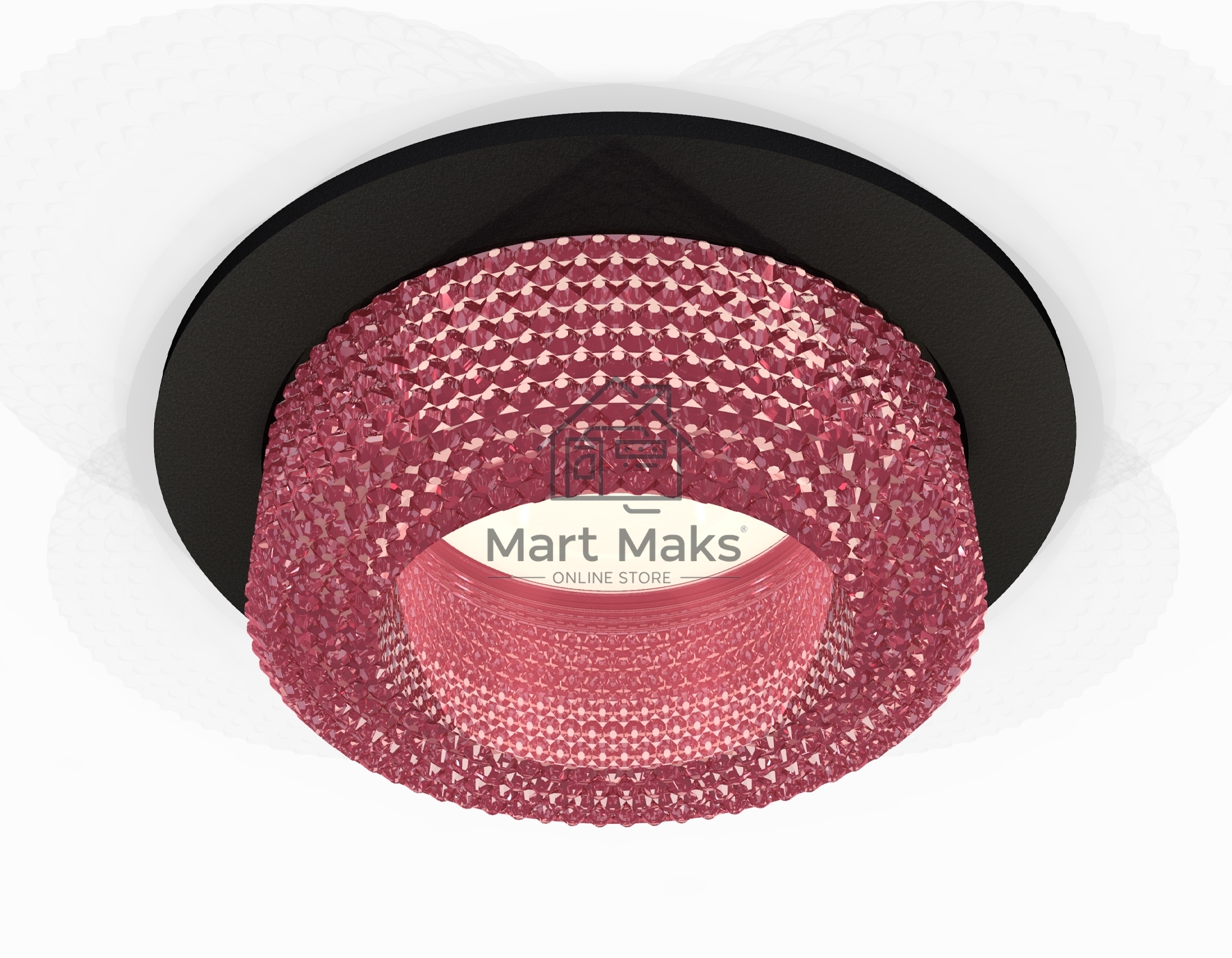 Комплект встраиваемого светильника Ambrella light XC7622022 SBK/PI черный песок/розовый MR16 GU5.3 (C7622, N7193)