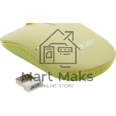 Комплект клавиатура + мышь Acer OCC205 беспроводной USB, 1200 dpi, зеленый/желтый