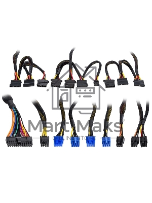 Блок питания ExeGate 800PPX (EX220363RUS), 800Вт, 135мм, модульный, черный