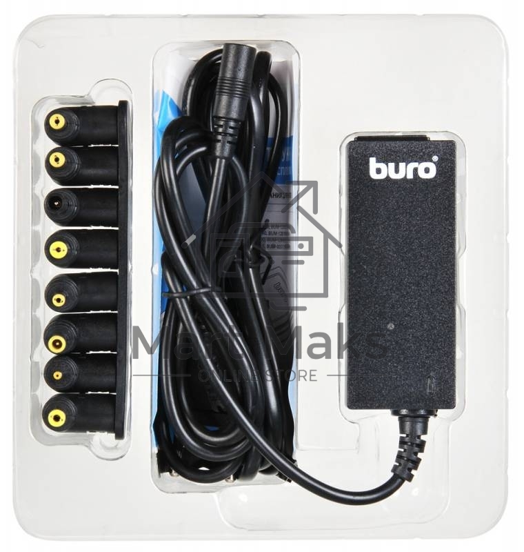Блок питания Buro BUM-0036S40 автоматический 40W 9.5V-20V 8-connectors от бытовой электросети LED индикатор