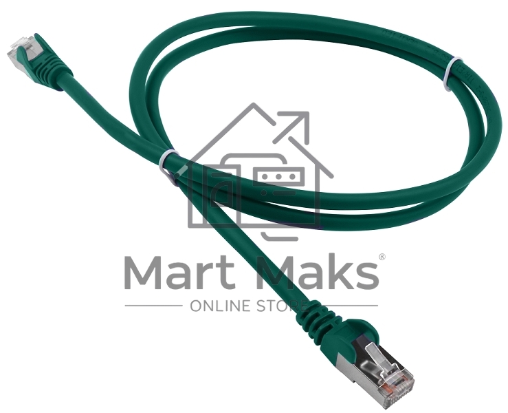 Патч-корд LANMASTER LSZH FTP кат.5e, 2.0 м, зеленый