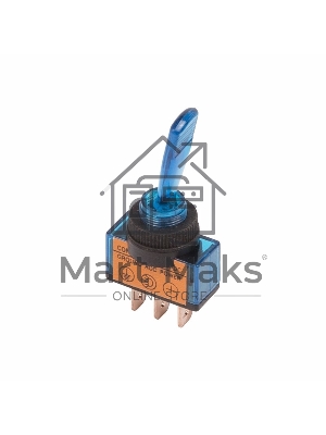 Тумблер 12V 20А (3c) ON-OFF однополюсныйс синей подсветкойRexant