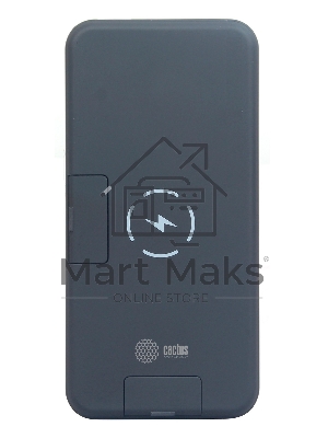 Портативный аккумулятор Cactus CS-PBFSQT-10000 Li-Pol 10000mAh 3A+3A черный 1xUSB беспроводная зарядка
