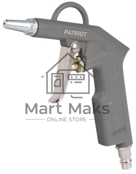 Пистолет продувочный PATRIOT GH 60A10бар 400л/мин длина сопла25мм быстросъем