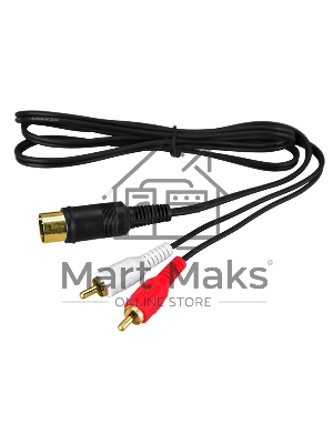 Шнур Rexant DIN 5 Pin - 2 RCA, длина 1,5 метра (GOLD)