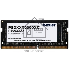 Модуль памяти Patriot SO-DIMM DDR4 8Gb 2400MHz Patriot PSD48G240082S RTL PC4-17000 CL17 260-pin 1.2В dual rank
