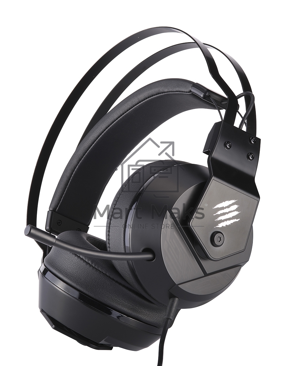 Игровые наушники чёрные Mad Catz  F.R.E.Q. 2 (USB, 40 мм неодимовые магниты, 32 Ом, 20 ~ 20000 Гц, микрофон)