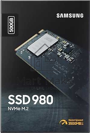 Накопитель SSD Samsung 980 MZ-V8V500BW, 500Gb, PCIe 3.0 x4, M.2 2280, NVMe, R/W 3100/2600