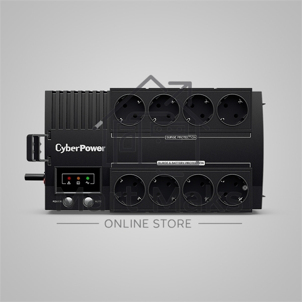 Источник бесперебойного питания CyberPower BS850E NEW линейно-интерактивный 850ВА/480Вт, 4+4 евророзетки, USB UPS Line-Interactive CyberPower BS850E NEW 850VA/480W USB (4+4 EURO)
