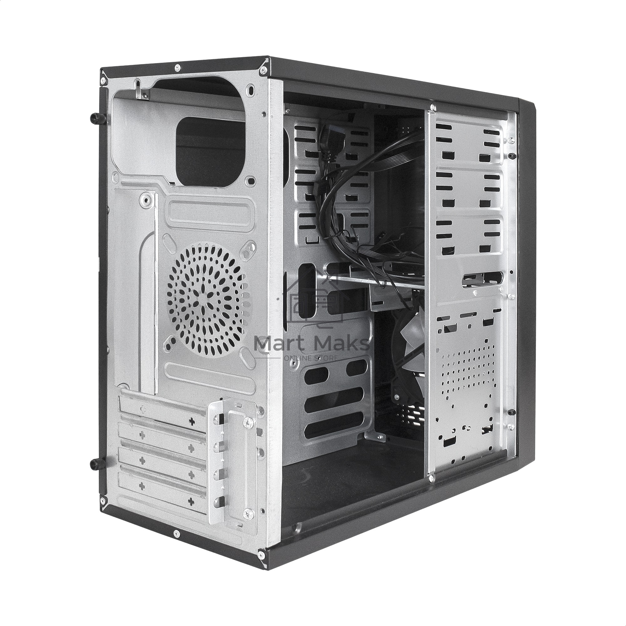 Компьютерный корпус Minitower ExeGate mEVO-7807-NPX450 (mATX, БП 450NPX 12см, 1*USB+1*USB3.0, черный 1x12см с RGB подсветкой)