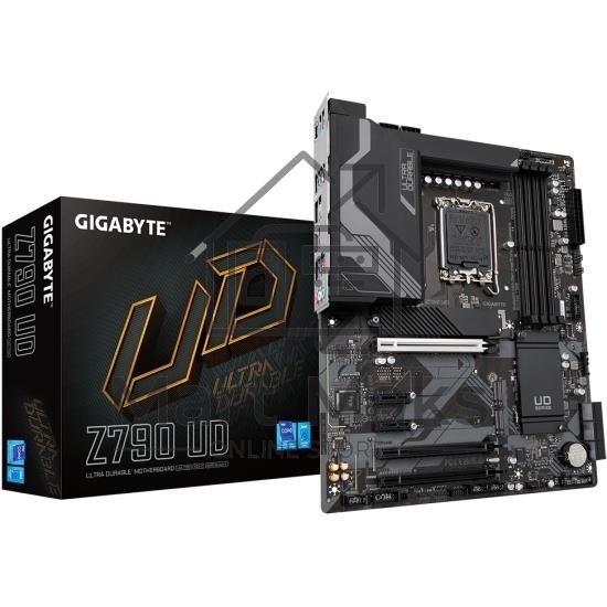Материнская плата Gigabyte Z790 UD, LGA 1700, Intel Z790, 4xDDR5, 6xSATA, 3xM.2, 1xPCI-E 5.0 x16, 1xPCI-E 4.0 x4, 1xPCI-E 3.0 x1, 1xHDMI, 1xDP, 1x 2.5Gb LAN, 4xUSB-A 2.0, 4xUSB-A 3.2 Gen 1, 1xUSB-A 3.2 Gen 2, 1xUSB-C 3.2 Gen 2x2, 7.1, ATX