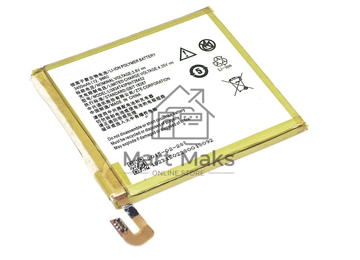 Аккумуляторная батарея Li3834T43P6h726452 для ZTE Blade V2 Lite, Q509T 3.8V 3400mAh