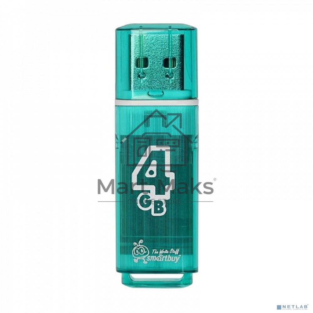 Флешка USB R/W R/W SmartBuy 4Gb USB Drive <USB2.0> SmartBuy Glossy series Green (SB4GBGS-G)