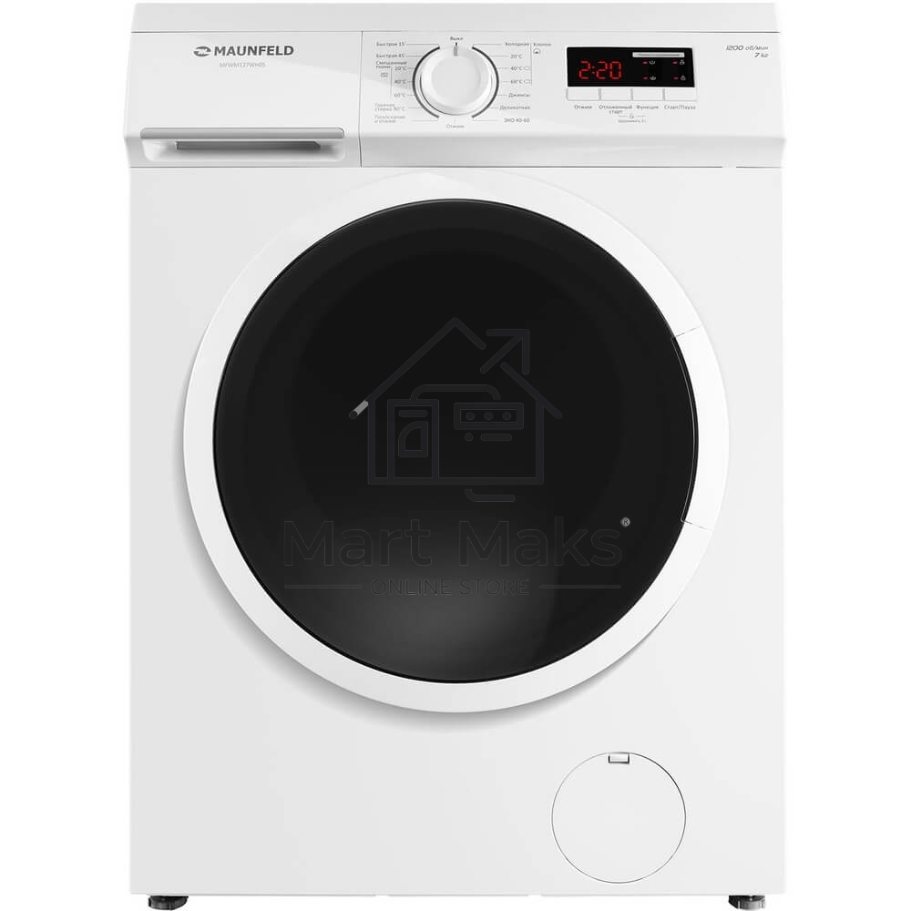 Стиральная машина Maunfeld MFWM127WH05 белый, загрузка фронтальная 7 кг, 1200 об/мин., класс: А+++