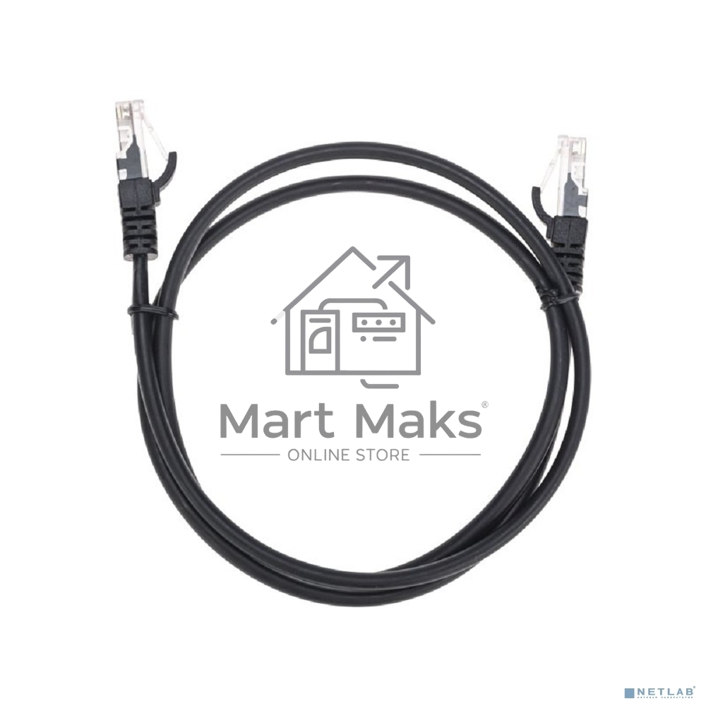 Патч-корд U/UTP, CAT 5e, RJ45-RJ45, 26AWG, ZH нг(А)-HF, черный, 1м Rexant