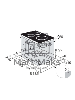 Индукционная варочная панель Brandt, 4 варочных зоны, 14 уровней мощности, индикация остаточного тепла, таймер, Ultraboost, белый