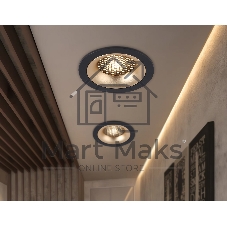 Светильник встраиваемый Ambrella light TN102725 BK/GD черный/золото GU5.3 92*92*23