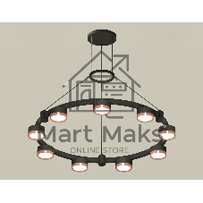 Светильник Ambrella light XR92051803/9 SBK/PPG черный песок/золото розовое полированное GX53 (A9205, C9242, N8126)