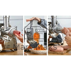 Мясорубка электрическая Bosch MFW67440 черный, 2000 Вт, 3.5 кг/мин, реверс, защита от перегрузки, насадки - 4