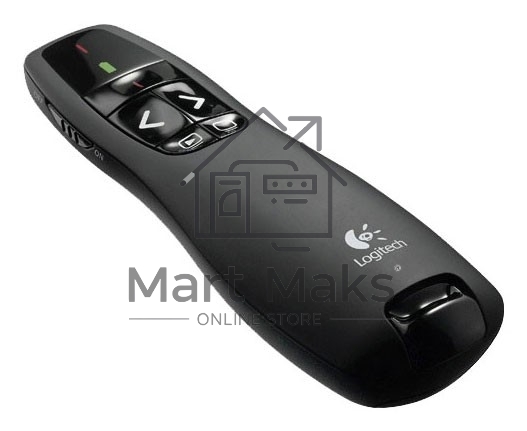 Презентер Logitech R400 черный, радиоканал, USB, кнопки - 5