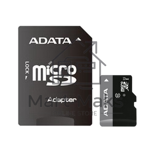 Флеш карта microSDHC 32GB ADATAUHS-1 CL10 (AUSDH32GUICL10-RA1) + SD adaptor