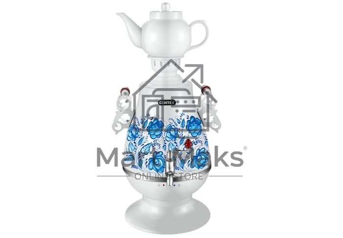 Самовар Centek CT-0091 A (белый+рисунок) 4.0л, 2300Вт, поддерж.t + LED индикатор