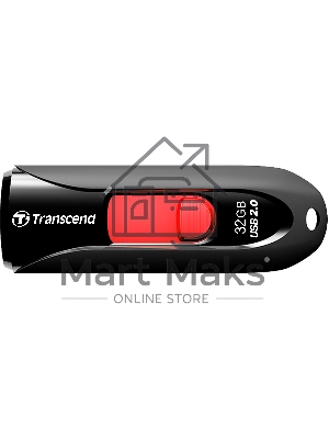 Флешка USB Transcend Jetflash 590 (TS32GJF590K), 32Gb, USB 2.0, R/W 15/5, черный/красный