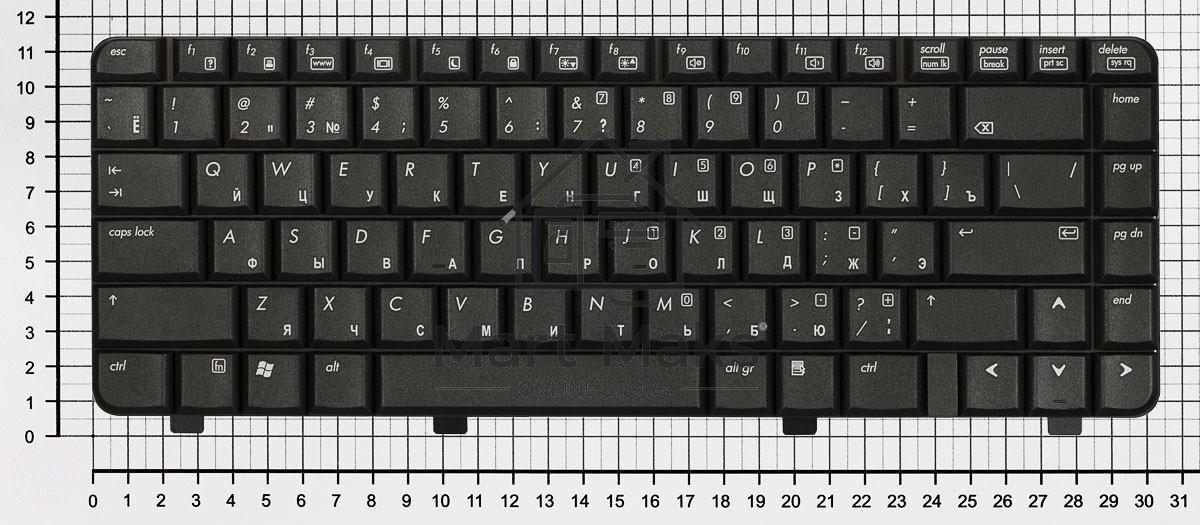 Клавиатура для ноутбука HP 500 510 520 черная