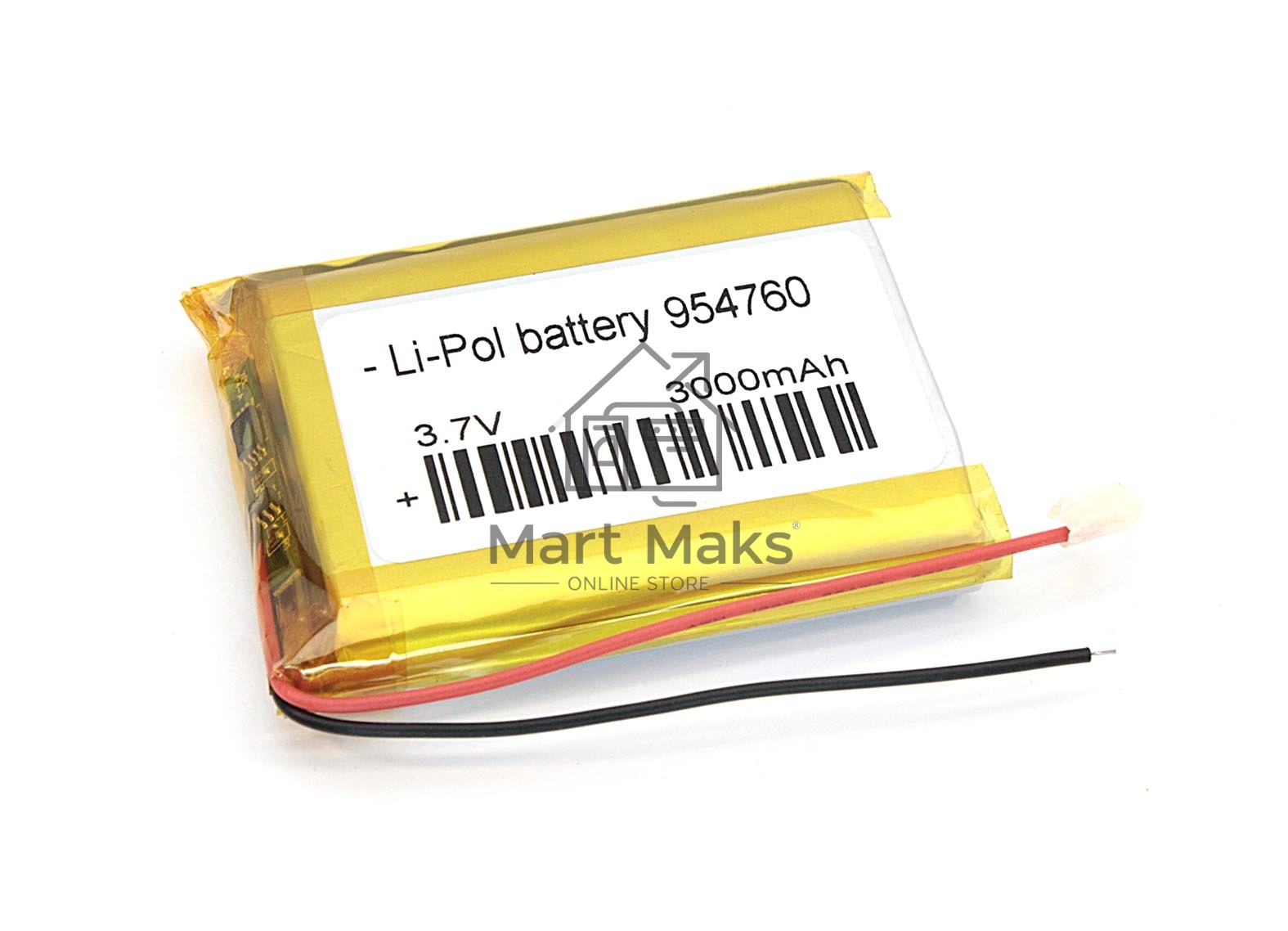 Аккумулятор Li-Pol (батарея) 9.5*47*60мм 2pin 3.7V/3000mAh