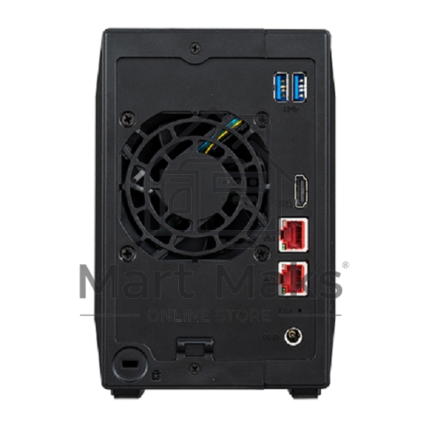 Сетевой накопитель ASUSTOR AS5402T 2-Bay NAS/Media player/Intel Celeron N5105 2.0GHz up to 2.9GHz, 4GB SO-DIMM DDR4, noHDD(HDD,SSD),/2x 2,5Gb (LAN)/3xUSB3.2,HDMI; 90IX01R1-BW3S20