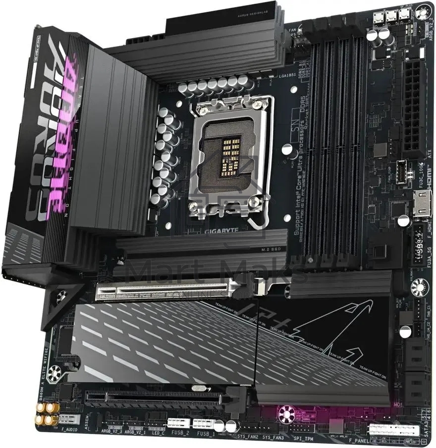 Материнская плата Gigabyte B860M AORUS ELITE WIFI6E, LGA 1851, Intel B860, 4xDDR5, 4xSATA, 3xM.2, 1xPCIe 5.0 x16, 1xPCIe 4.0 x4, 1xHDMI, 1xDP, 1xUSB4 Type-C, 1x 2.5Gb LAN, 4xUSB-A 3.2 Gen 1, 2xUSB-A 3.2 Gen 2, 4xUSB-A 2.0, 7.1, mATX