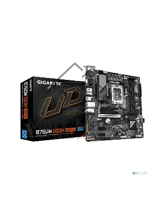 Материнская плата Gigabyte B760M DS3H GEN5 Soc-1700 Intel B760 4xDDR5 mATX AC`97 8ch(7.1) 2.5Gg RAID+VGA+HDMI+DP
