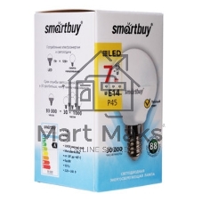 Светодиодная (LED) лампа Smartbuy-P45-07W/3000/E14