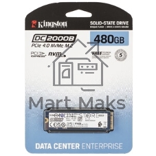 Накопитель SSD Kingston DC2000B, 480Gb, PCIe 4.0 x4, M.2 2280, R/W 7000/800