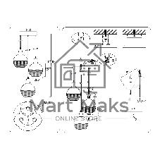 Светильник Ambrella light TR8505/3 BK/CP черный/медь E27/3 max 60W D410*1000