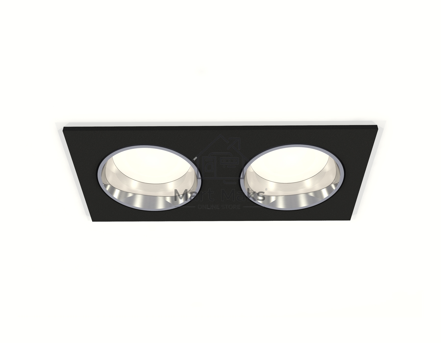 Комплект встраиваемого светильника Ambrella light XC6526003 SBK/PSL черный песок/серебро полированное MR16 GU5.3 (C6526, N6112)
