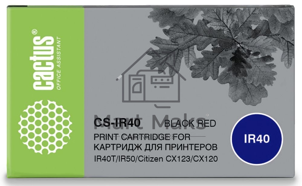 Картридж матричный Cactus CS-IR40 черный/красный (300 000 знаков) для Citizen IR40T/IR50/Citizen CX123/CX120