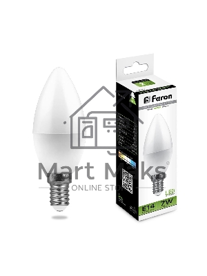 Лампа светодиодная Feron LB-97 7W 230V E14 4000K свеча