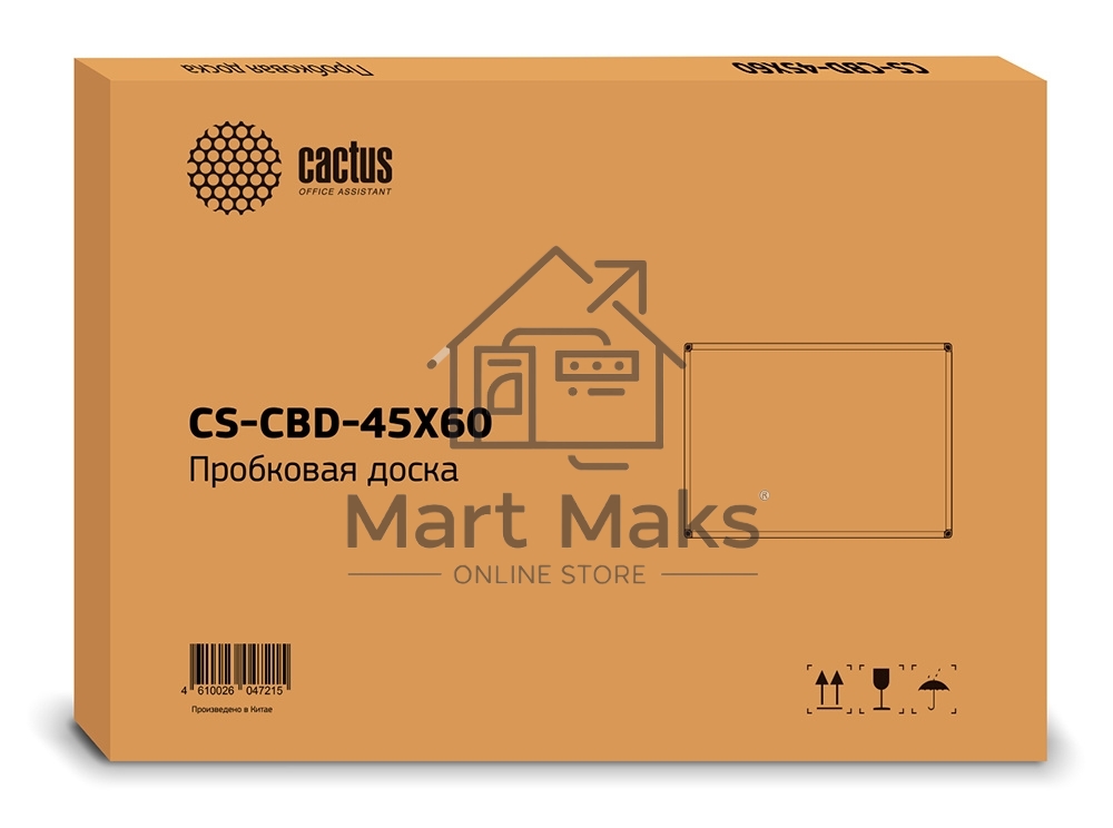 Демонстрационная доска Cactus CS-CBD-45X60 пробковая 45x60см, алюминиевая рама