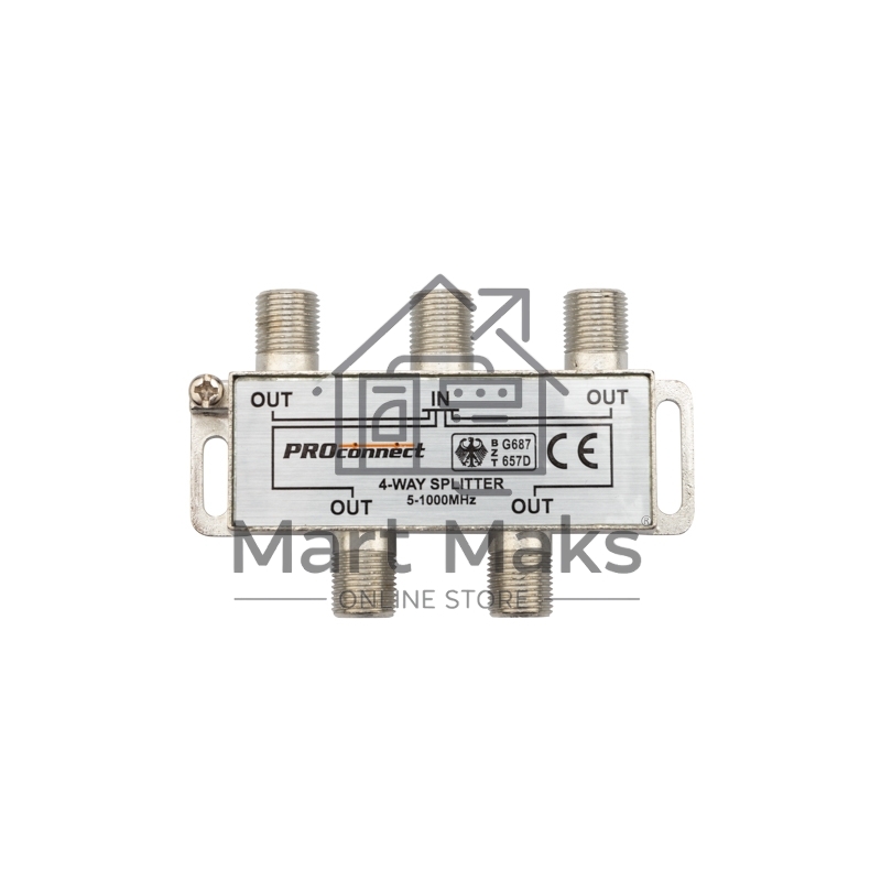 Делитель ТВ х 4 под F разъём 5-1000 МГц 05-6023 PROconnect
