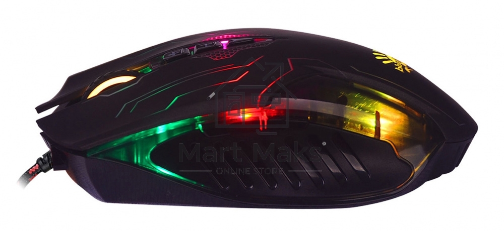 Мышь проводная A4Tech Bloody Q51 черный, 3200 dpi, USB, кнопки - 8