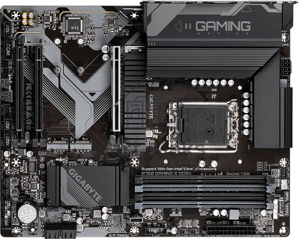 Материнская плата Gigabyte B760 GAMING X DDR4, LGA 1700, Intel B760, 4xDDR4, 4xSATA, 3xM.2, 1xPCIe 4.0 x16, 2xPCIe 3.0 x1, 1xHDMI, 1xDP, 1x 2.5Gb LAN, 1xUSB 3.2 Gen 2, 2xUSB-A 3.2 Gen 1, 5xUSB-A 2.0, 6x3.5 мм, 7.1, ATX