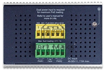 Коммутатор PLANET IGS-6325-8UP2S IP30 DIN-rail Industrial L3 8-Port 10/100/1000T 802.3bt PoE + 2-port 1G/2.5G SFP Full Managed Switch (-40 to 75 C, 8-port 95W PoE++, 802.3bt/PoH/Force modes, dual redundant power input on 48~56VDC terminal block, DIDO, ERPS Ring, 1588 PTP TC, Modbus TCP, ONVIF, Cybersecurity features, Hardware Layer3 OSPFv2 and IPv4/IPv6 Static Routing, supports MQTT, supports 100FX, 1000X and 2.5G SFP)