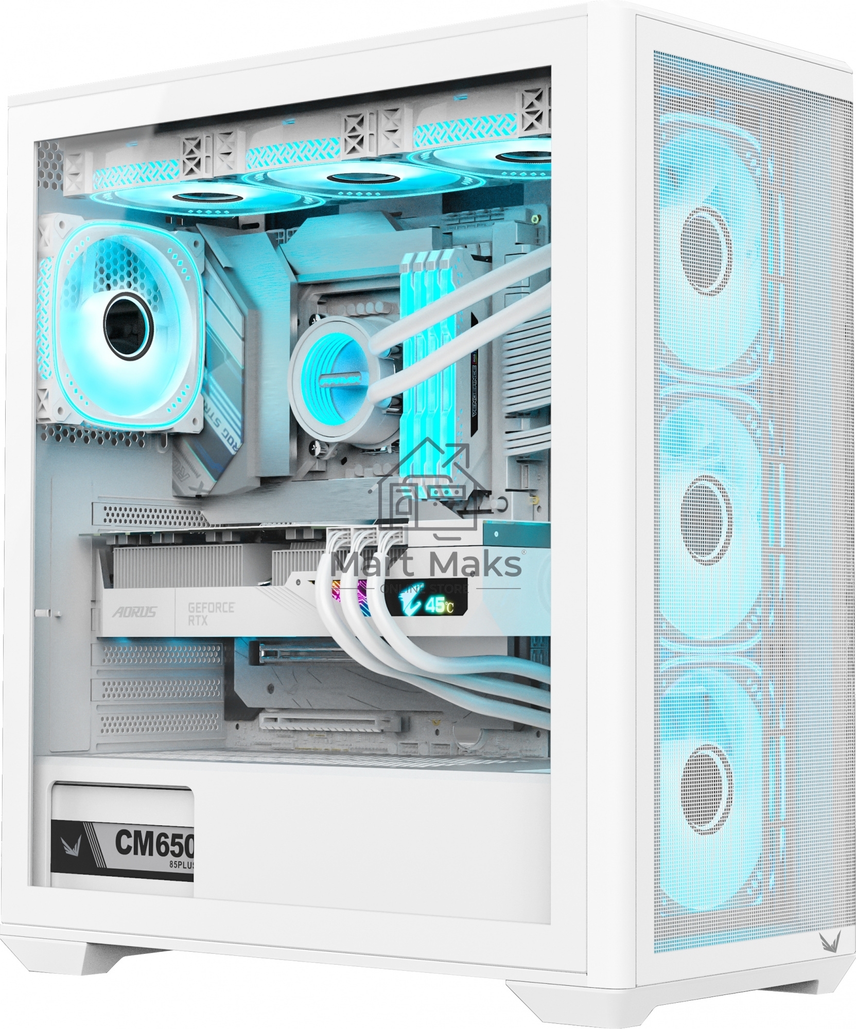 Компьютерный корпус Aerocool / Formula Air Power G5 Plus белый без БП ATX 4x120mm 2xUSB2.0 1xUSB3.1 audio bott PSU