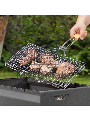 Решетка-гриль 220х340 мм, хромированная Sparta