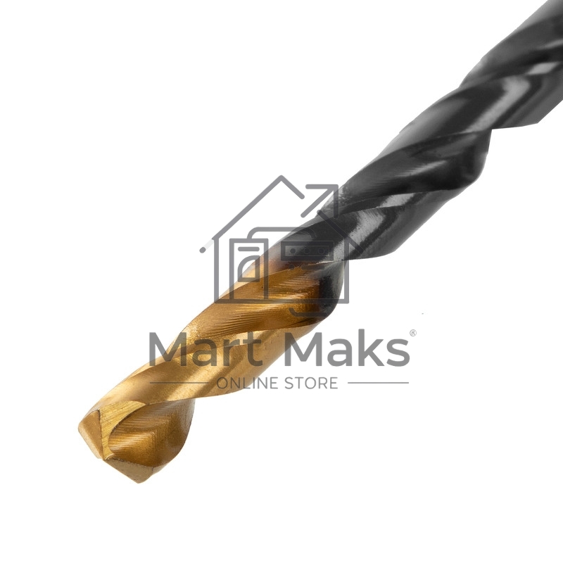 Сверло по металлу, 5,5 мм, HSS-Tin, Golden Tip, 10 шт. Denzel