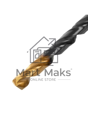 Сверло по металлу Denzel 5,5 мм, HSS-Tin, Golden Tip, 10 шт.